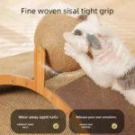 2 In 1 Wooden Cat Scratching Ball Sisal Scratch Board Durable Grinding Paw Toy Solid Wood Scraper For Cats Kittens Pet Supplies - Image 4