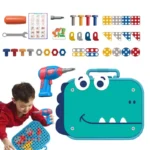 DIY Nut Hand Disassembly Assembly Puzzle Simulated Screwing Toolbox Early Educational Kids Toy Shape Insert Blocks Toys For Boys - Image 4