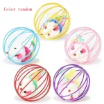 Cage rat happy cat toy plush simulation color mouse fun cat ball fun cat fun fun pet supplies - Image 3