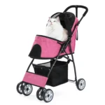 Small Cats & Dogs Pet Trolley,Portable Outdoor Travel Walking - Dog Cat Foldable Pet Stroller Carrier Portable Dog Cat Stroller