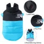 Pet Dog Jacket Coat For Small Medium Dogs Cats Winter Warm Puppy Clothing with Leash Hole Kitten Outfits Chihuahua Pug Apparel - Image 3
