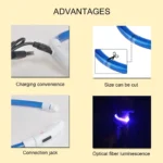 Led Dog Collar Luminous Usb Cat Dog Collar 3 Modes Led Light Glowing Loss Prevention LED Collar For Dogs Pet Dog Accessories - Image 4
