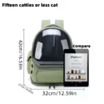 Pet Cat Carrier Bag Outdoor Travel Backpack for Cats Small Dogs Breathable Cat Carrying Bag Pet Supplies Transparent - Image 6