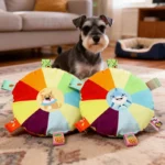 Dog Sounding Plush Toy Bell Cartoon Flying Disc Toy Small Dog Teeth Grinding Toy Wear-resistant Bite-resistant Puppy Pet Product - Image 2
