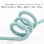 1.5M/1.8M Dog Leash Slip Rope Lead Leash Heavy Duty Braided Rope Adjustable Loop Collar Training Leashes for Medium Large Dogs - Image 4
