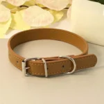 Dog Collar Simple Pet Collar Flat Cat Leather Collar with Bell Multicolor Non-strangled Collar - Image 4