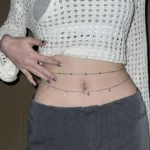 Sexy Glitter Waist Chain For Women Y2K Style Metal Belt Summer Beach Waist Decoration Chain Trendy Exquisite Jewelry Body Chain
