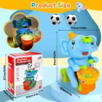 Baby Crawling Toy: Electronic Walking Elephant Drummer with Floating Ball, LED Lights, Music & Sounds | Interactive Sensory Toy - Image 6