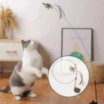 Simulation Bird Interactive Funny Cat Stick Toy Furry Feather Bird With Bell Sucker Cat Stick Toy Kitten Playing Pet Accessories - Image 3