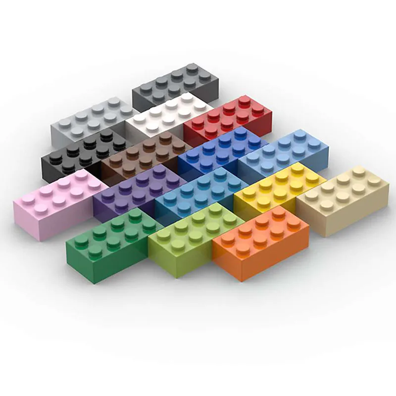 kf-Sdc1a92d876094e388542dc9084eb7551b 80pcs Bulk Building Blocks Thick Figures Bricks 2x4 Dots Educational Creative Size Compatible With 3001 Plastic Toy for Children - Image 1