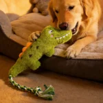 Pet Crocodile Chew Knotted Indestructible Plush Raw Dog Play Toy Cute Animal Rope Safe Puppy Tooth Chew Dog Tough Toys Resistant - Image 2