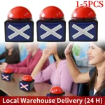 Red Buzzer Alarm Button Box with Sound and Light Trivia Quiz Got Talent Buzzer Answer Button for Contest/Game Show/ Party