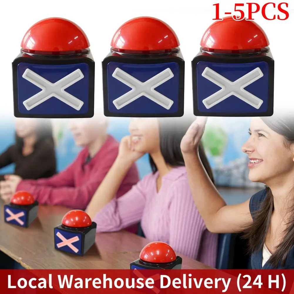 kf-Sde5c4585bb9644168420db7107bd7d89U Red Buzzer Alarm Button Box with Sound and Light Trivia Quiz Got Talent Buzzer Answer Button for Contest/Game Show/ Party - Image 1