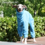 Whippet Pyjamas, Elderly Dog Onesie, Easy to put on and Made to Order in Soft Polar Fleece, Italian Greyhound Clothes - Image 2