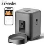 2L Automatic Pet Feeder Cat Smart Pet Feeder Wi-Fi & Camera Controlled feeder Dog & Cat Food Dispenser Remote App (No 5V 2A plug
