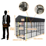 XXL Large Luxury Outdoor Dog Kennel Pet House Enclosure Run Cage Playpen with Roof & Cover Rabbit Hutch Cage - Image 4