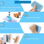 Dog Hair Remover Brush Cat Dog Hair Grooming And Care Comb For Long Hair Dog Pet Removes Hairs Cleaning Bath Brush Dog Supplies - Image 3