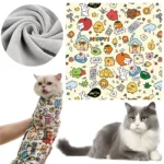 Cat Grooming Wrap Self-Adherent Cat Restraint Wrap Anti-Escape Cat Swaddle Burrito Wrap for Nail Trimming Cat Grooming Supplies - Image 3