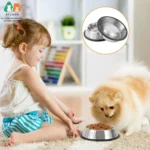 ATUBAN Stainless Steel Dog Bowl,Metal Cat Bowls for Food & Water, Non-Slip Pet Feeding Dish Bowl Rubber Base for Cats Puppy Dogs - Image 5