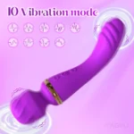 2 in 1 Vagina Vibrator Wand for Women G-Spot Clitoris Nipples Stimulator Breast Massager Female Masturbator Sex Toy for Women - Image 2
