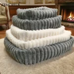 Orthopedic Plush Dog Bed - Mattress with High Resilience Support All Seasons Fluffy Pet Bed for Medium Large Dogs,for Bedroom - Image 5
