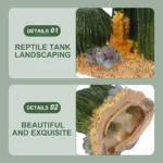Large Artificial Cactus Decor for Reptile Terrarium Desert Habitat Simulation Resin Fake Cactus Plants for Tortoise Lizard Snake - Image 6