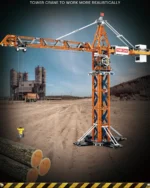 1176PCS Remote Control Tower Crane Building Blocks City Engineering Tower Crane Electric Technology Bricks Kids DIY Assembly Toy - Image 2