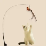 Cat toys cat self-sexy feather suction cup teasing cat stick with bell bird replacement head resistant to bite pet cat dog toys - Image 4