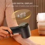 Fabric Shaver Rechargeable Lint Shaver with Digital Display 3-Speeds Sweater Shaver Electric Portable Lint Remover for Clothes - Image 4