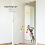 Cat Swing Toy Elastic Sticky Disc Hanging Door Teaser Long Rope with Bell for Indoor Cats Interactive Play Exercise Pet Supplies - Image 4