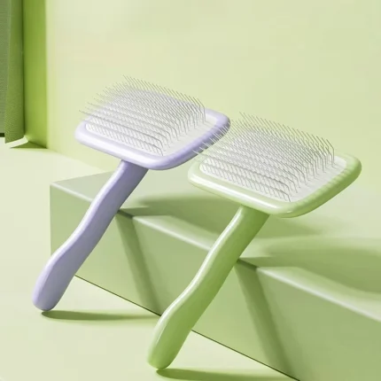 Dog Cat Pet Slicker Brush Non-Slip Grip Pet Hair Remover Easy To Clean Bath