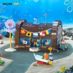 Spongebob building block cartoon Krusty Krab creative restaurant scene model Patrick Star assembly toy children's birthday gift - Image 4