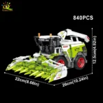 HUIQIBAO Farmer Truck model Building Block Tractor Cultivator Harvester Vehicle MOC Car Brick City Construction Toy For Children - Image 4