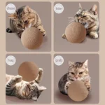 1pc Cat Toy Sisal Ball Extra Large Self-Entertainment Boredom Relief Chew Toy Cat Teaser Wand Scratching Ball for Cats - Image 6