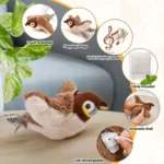 Hot Simulated Bird Cat Toy Interactive Toys Dog Rechargeable Chirping Flapping Bird(no Flying) Touch Activated Plush Pet Toy - Image 5