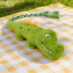 Pet Crocodile Chew Knotted Indestructible Plush Raw Dog Play Toy Cute Animal Rope Safe Puppy Tooth Chew Dog Tough Toys Resistant