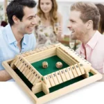 Deluxe Four Sided 10 Numbers Shut The Box Board Game Set Dice Party Club Drinking Games for Adults Families - Image 2