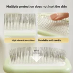 Dog Cat Pet Slicker Brush Non-Slip Grip Pet Hair Remover Easy To Clean Bath - Image 4