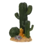 Large Artificial Cactus Decor for Reptile Terrarium Desert Habitat Simulation Resin Fake Cactus Plants for Tortoise Lizard Snake