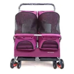 Multifunctional pet car Ultra-light two-seater pet buggy Detachable and washable trolley Universal pet car for cats and dogs