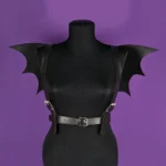 Bat Wings Harness Leather Waist Belt Chest Harness Halloween Costume Waist Harness Wing Harness with Wings Dragon Wings Gothic - Image 2
