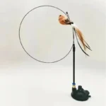 Cat toys cat self-sexy feather suction cup teasing cat stick with bell bird replacement head resistant to bite pet cat dog toys - Image 3