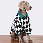 Dog Winter Coat For Large Dogs Thickened Plaid Pattern Warm Fleece Dog Jacket For Labrador Border Collie Doberman Pet Apparel