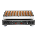 50 Hole Electric Pancake Maker 1700W Commercial, Non-Stick with Timer & Temp Control for Street Food/Cafe