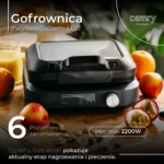 2200W Waffle Machine With LED Display Boxed Sensor 6 Degrees Flush Deep Plates For 2 Waffles Non-stick Coating - Image 3