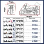 All Season Motorcycle Cover Orange Heavy Duty Sun Reflective Waterproof Dustproof UV Protection for Moto Scooter M to 4XL - Image 2
