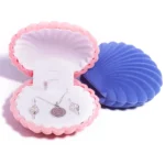 1 Piece Lovely Shell Shape Velvet Jewelry Box Wedding Engagement Ring Box for Earrings Necklace Bracelet Display Gift Box Holder - Image 5