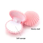 1 Piece Lovely Shell Shape Velvet Jewelry Box Wedding Engagement Ring Box for Earrings Necklace Bracelet Display Gift Box Holder - Image 2