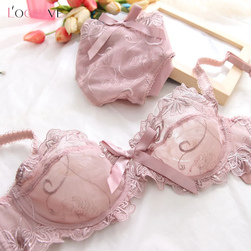 kf-Hc0528f82819343b68238462a09476bebx Logirlve Sexy Lingerie Female Push Up Bra Sets Seamless Bra For Women's Lace Underwear Two-piece Bralette Woman Set - Image 1