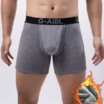 Men's Boxer Shorts Cotton Velvet Underwear Man Breathable JJ Hole Bullet Separation Pouch Underpants Male Winter Warm Panties - Image 4